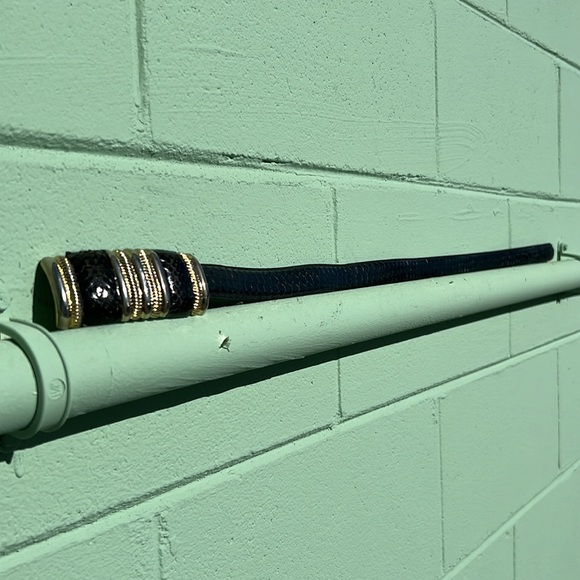 Vintage Black & Gold Snake Skin Belt - Picture 7 of 7